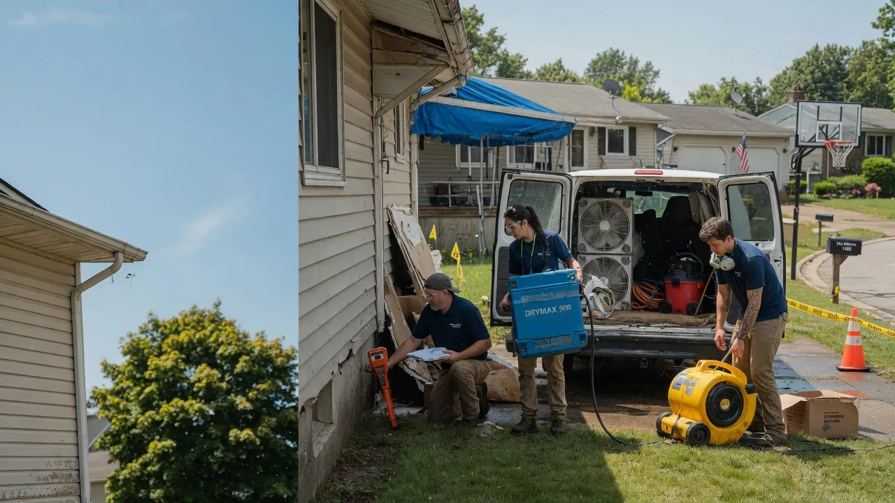 Ceiling Leak Cleanup in Evansville, WI near me